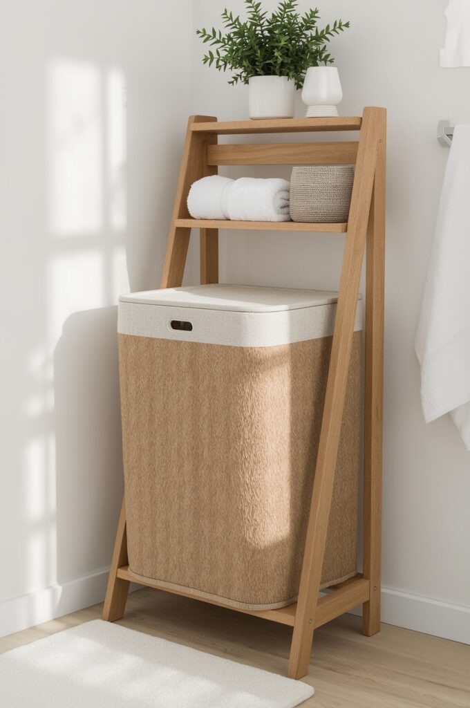 Laundry Hamper with Shelving Top