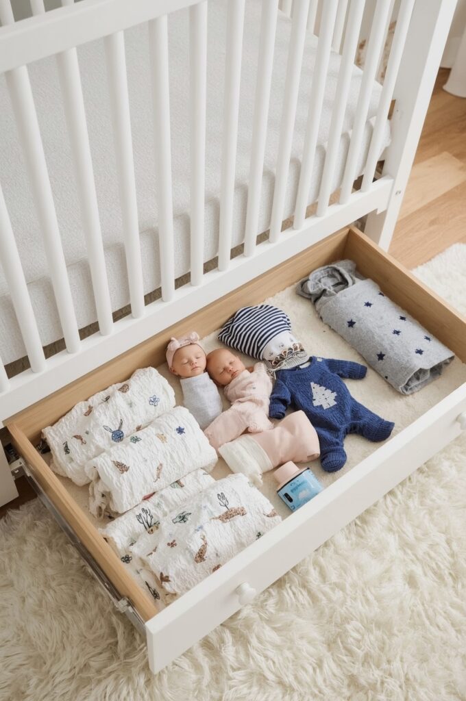 Pull-Out Under-Crib Storage Drawers