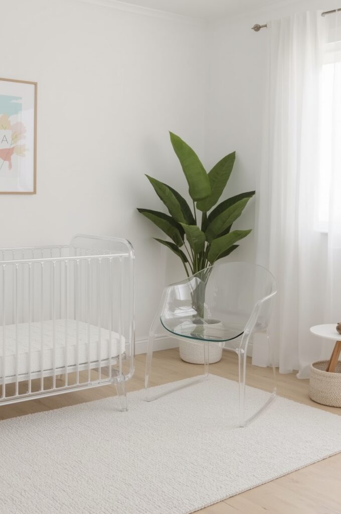 Sleek Acrylic Nursery Furniture Pieces