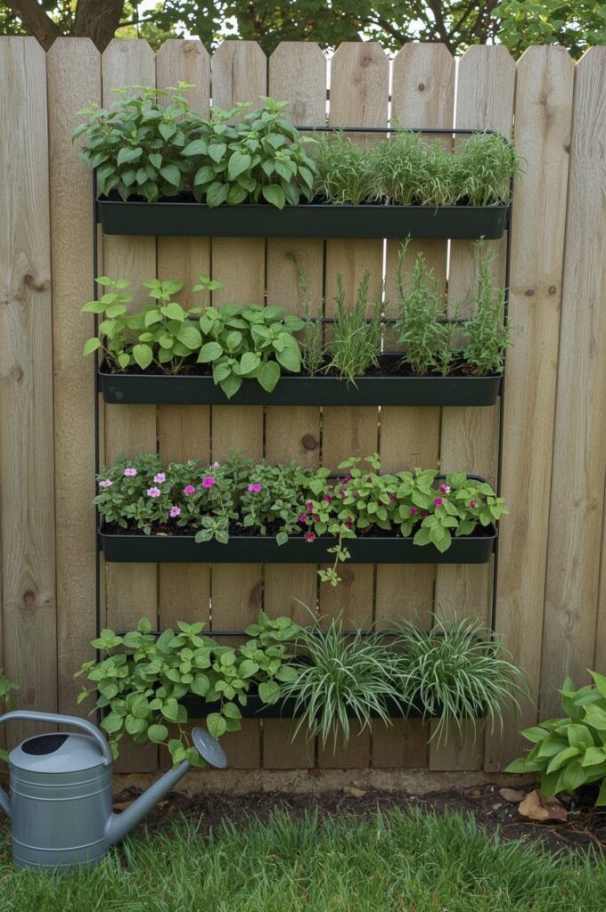 Vertical Herb Wall for Kids Gardening