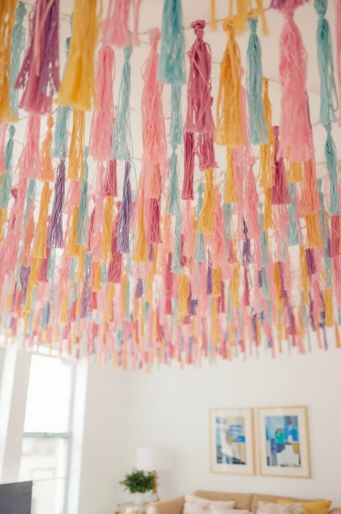 Ceiling Tassel Garlands for Height