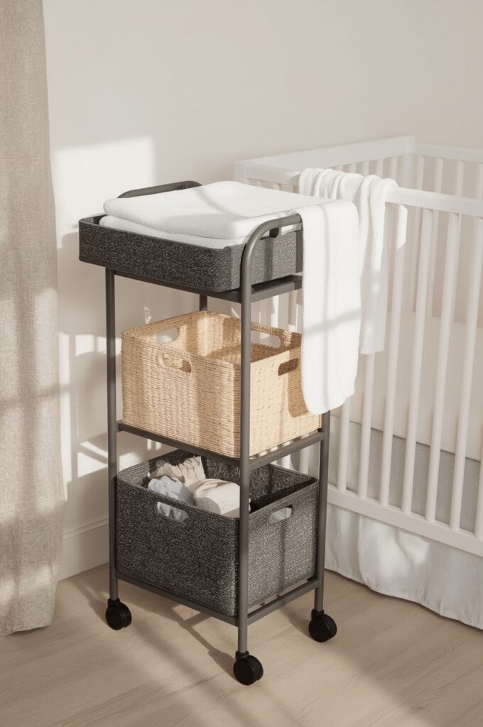 Mobile Foldable Changing Cart