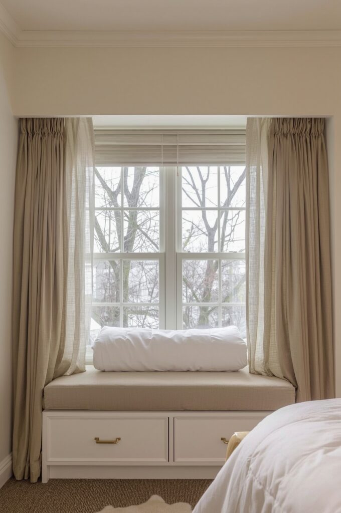 Changing Station Built into Window Nook