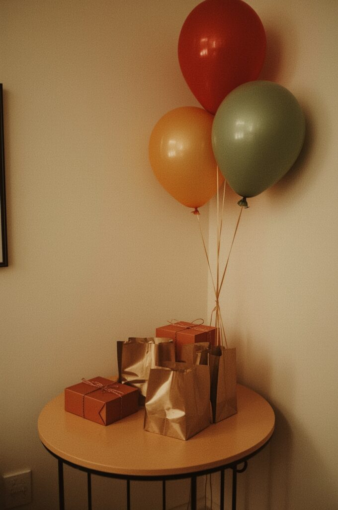 Corner Table for Party Favors