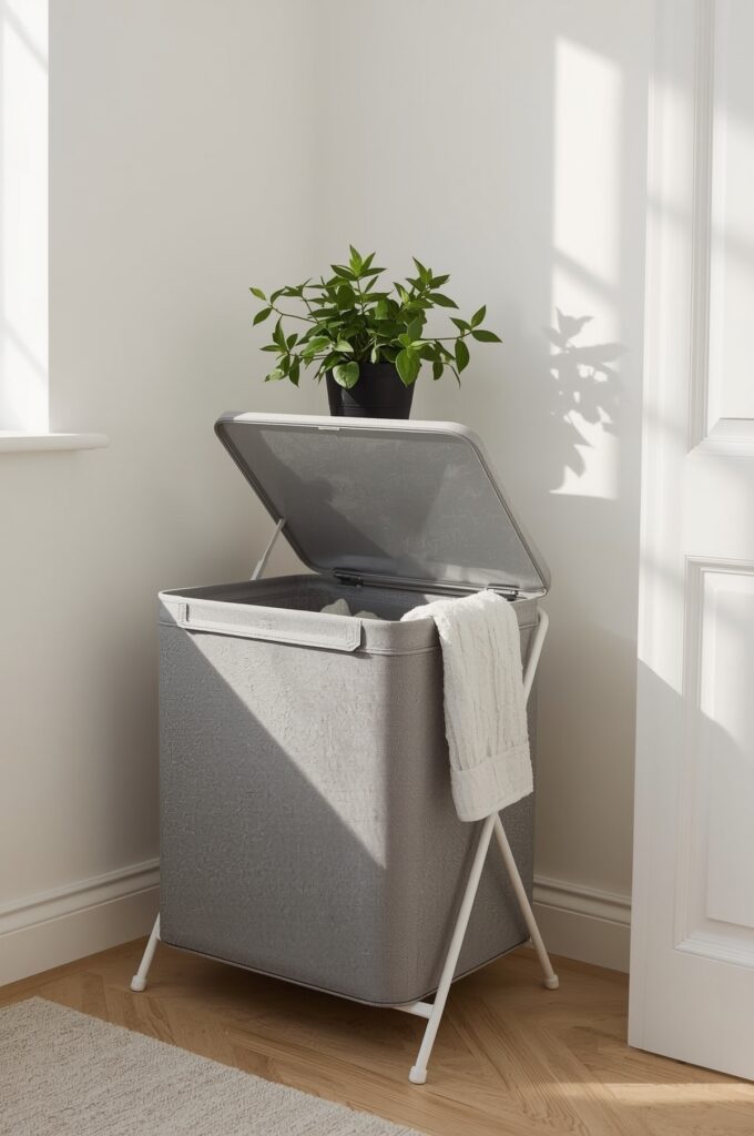 Hamper with Folding Lid Tabletop