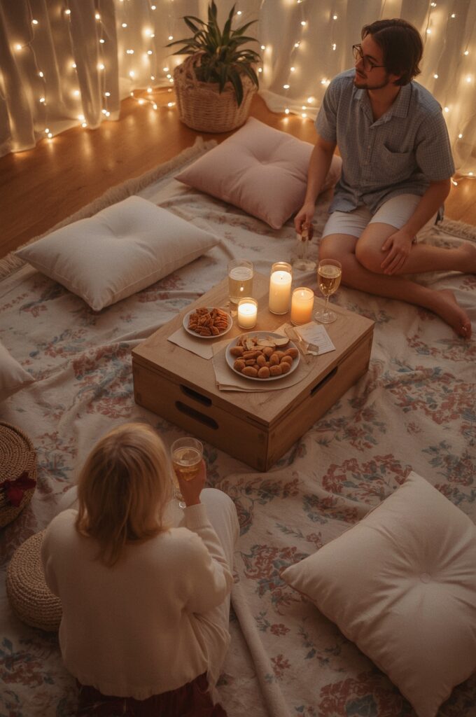 Cozy Floor-Style Picnic with Cushions