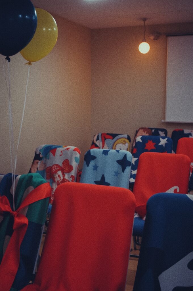 Folding Chairs with Themed Covers