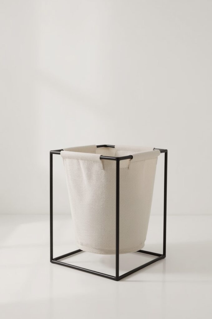 Minimalist Metal Frame Hamper