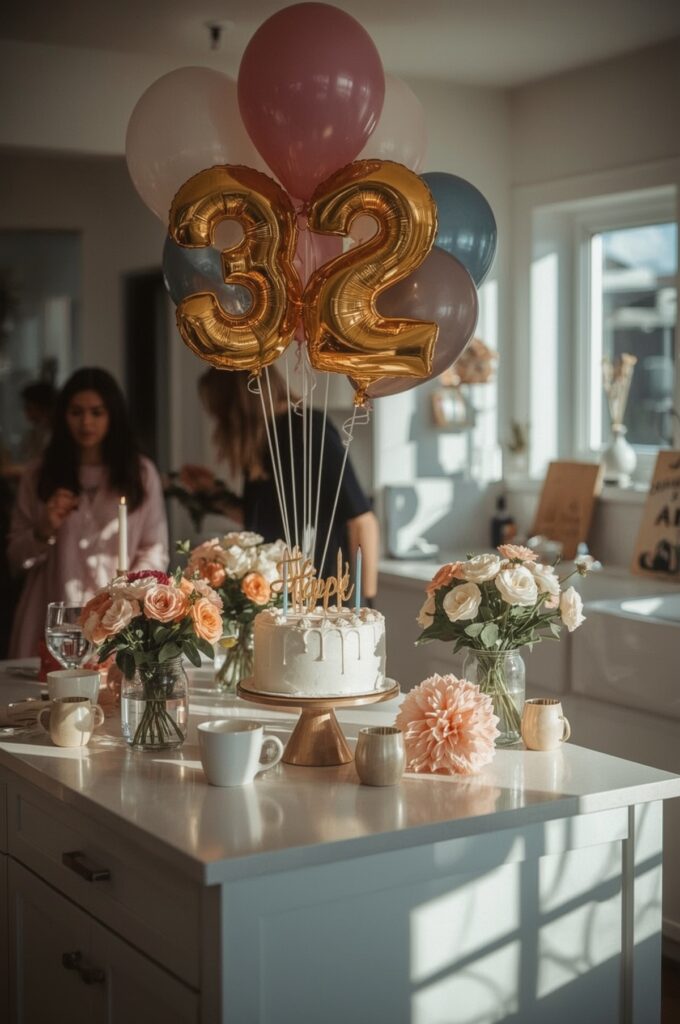 Kitchen Island as Central Cake Display