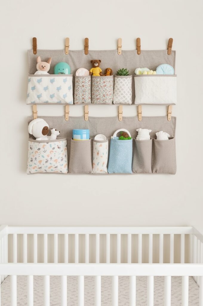 Use Wall-Mounted Pockets for Daily Needs