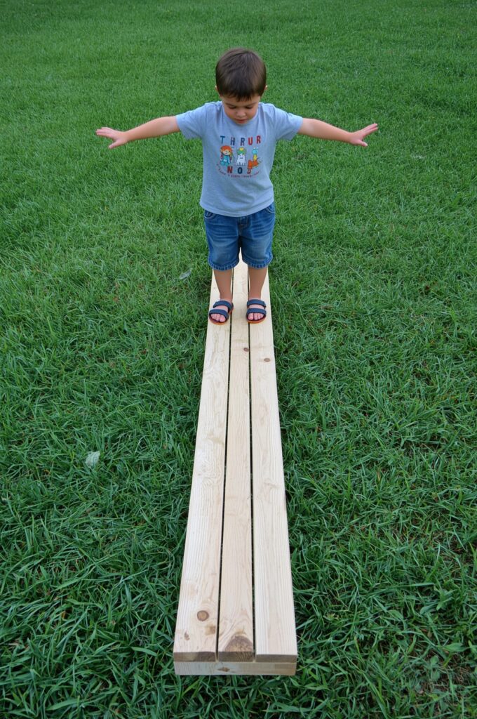 Balance Beam with Wooden Planks