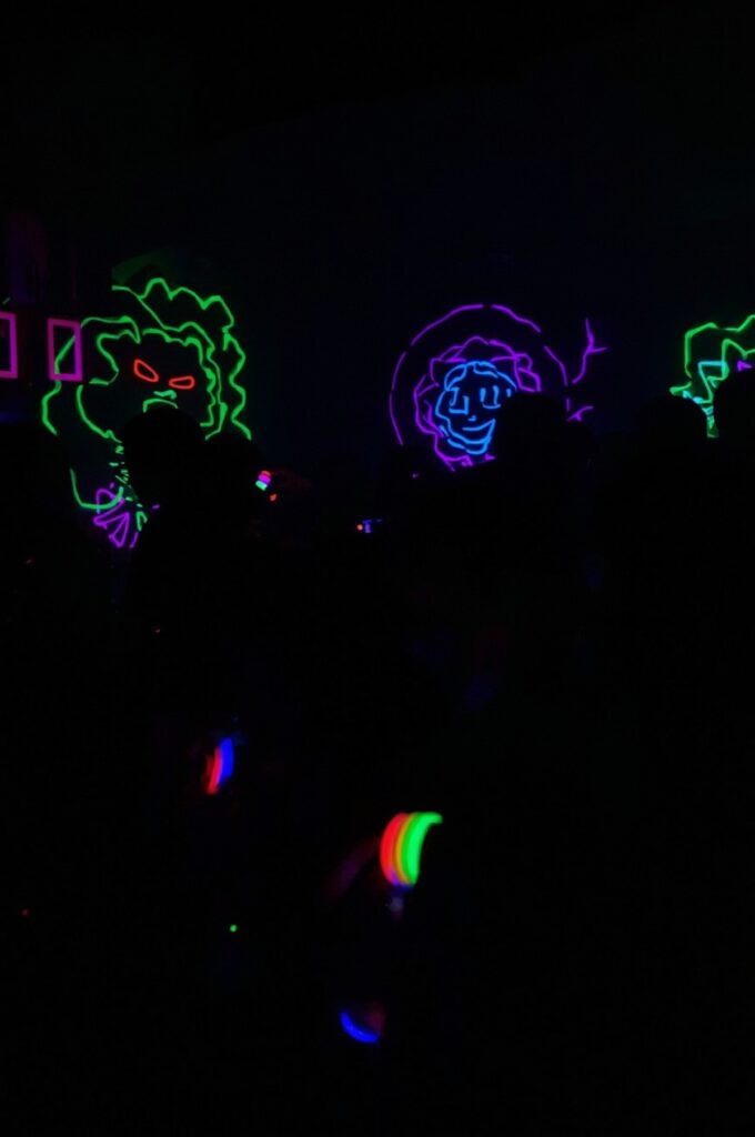Glow Stick Party with Black Lights
