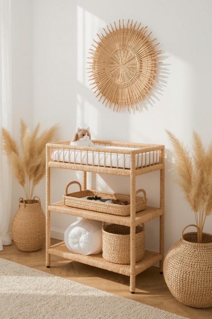 Boho-Inspired Rattan Mini Changing