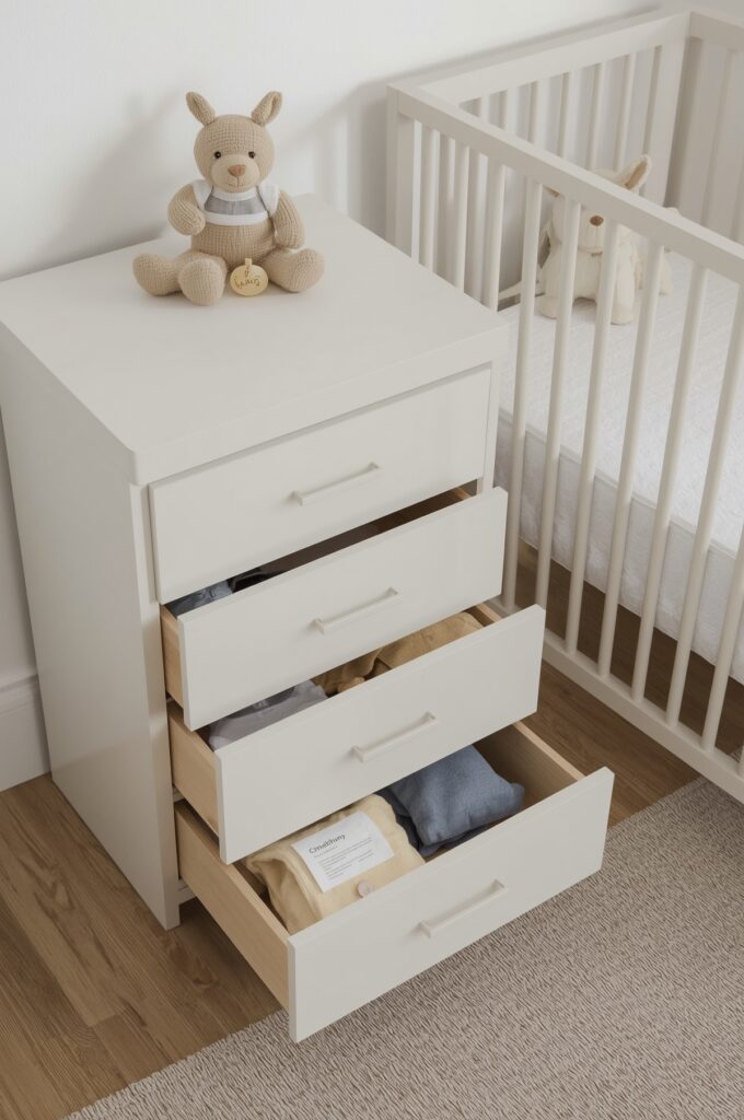 Slimline Dresser Beside Crib