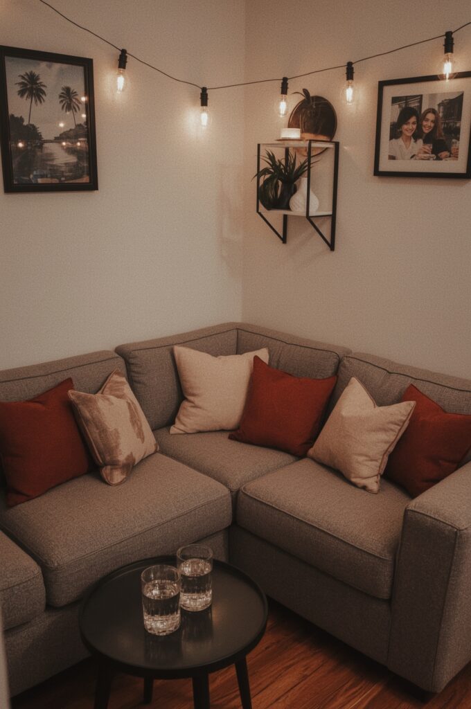 Sofa Corner Transformed into Lounge Area