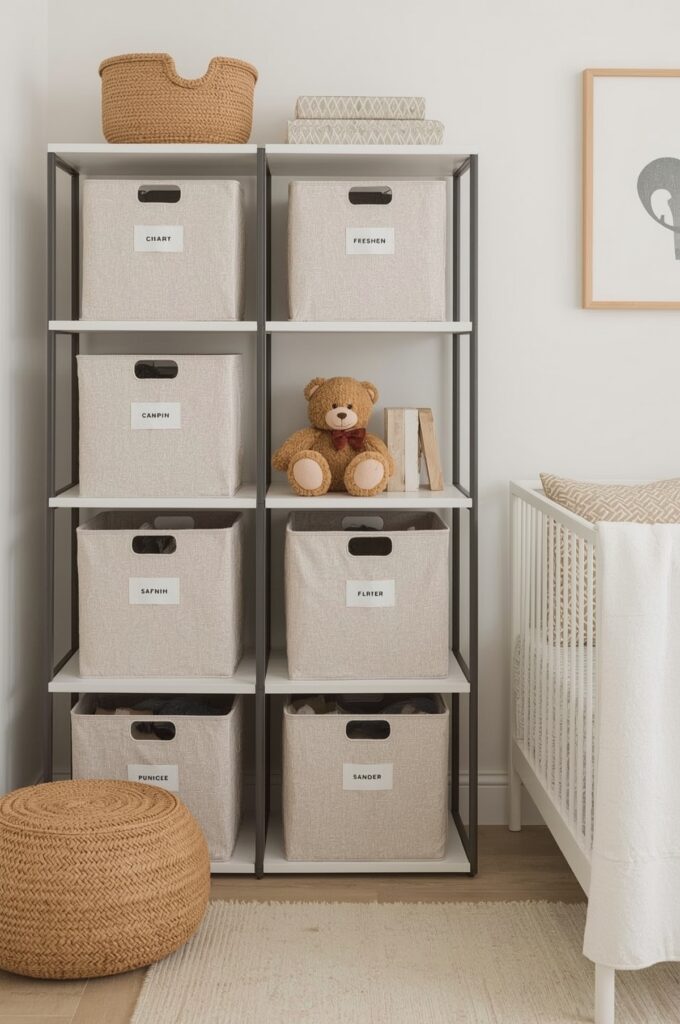 Keep Toys Sorted in Stylish Fabric Bins