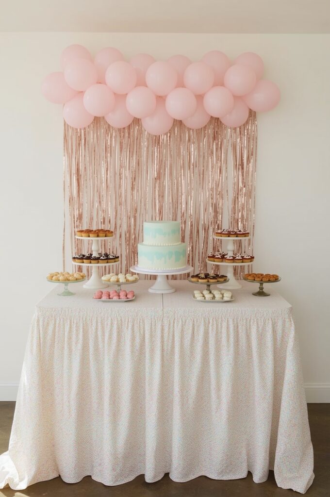 Foldable Table Transformed into Dessert Station