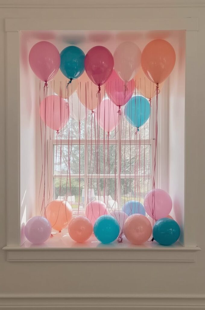 Balloon-Filled Window Nook