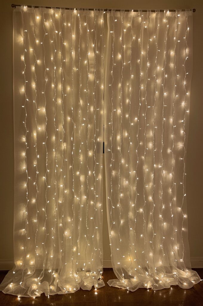 Curtain of Fairy Lights for Backdrop