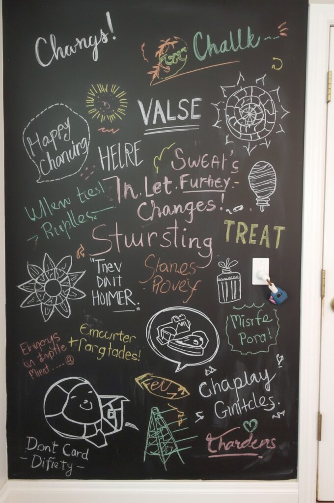 DIY Chalkboard Wall for Message