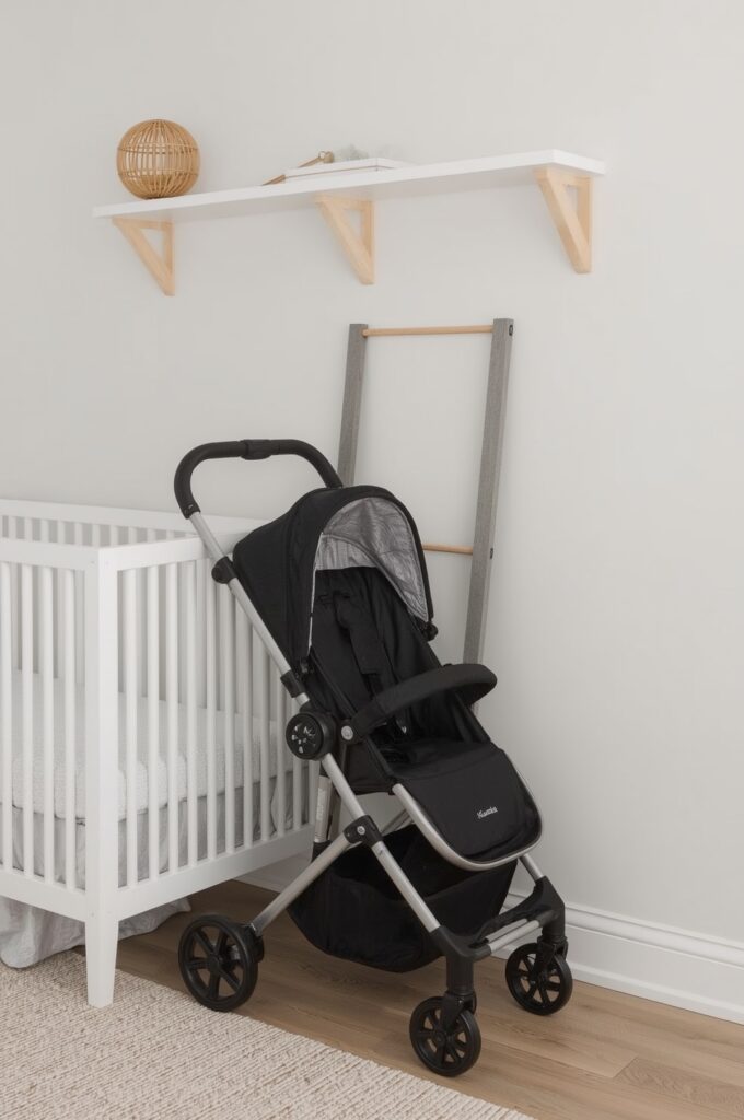 Slim Rack for Foldable Stroller Storage