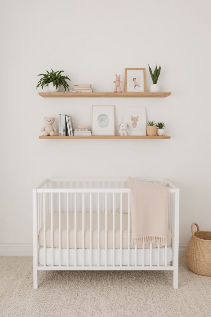 Add Floating Ledges Above the Crib