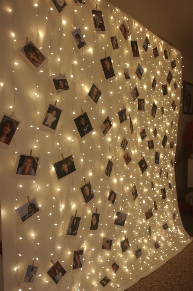 Fairy Light Wall Backdrop with Photos