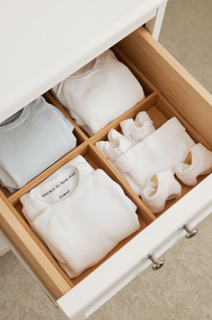 Use Drawer Dividers for Tiny Clothes
