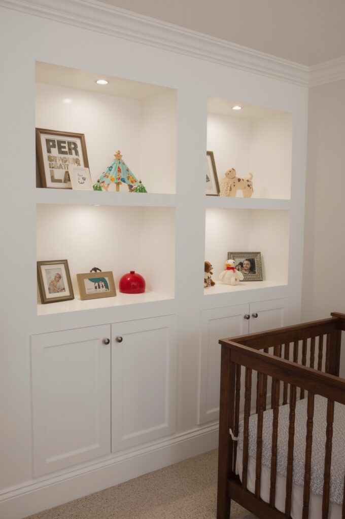 Built-in Wall Niches for Baby Decor