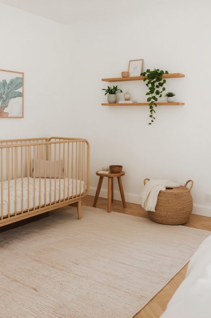 Minimalist Rug to Define Nursery Zone