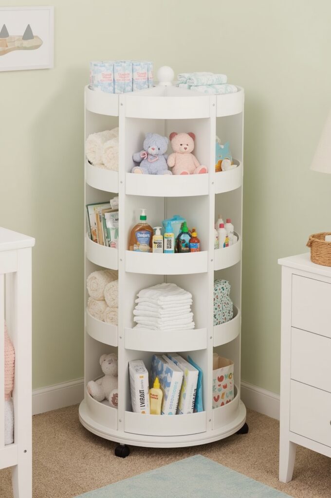 Rotating Storage Carousel for Baby Gear