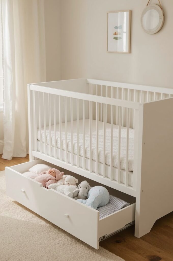 Opt for a Crib with Built-In Storage Drawers