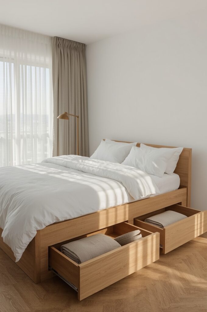 Under-Bed Drawers with Hidden Compartments