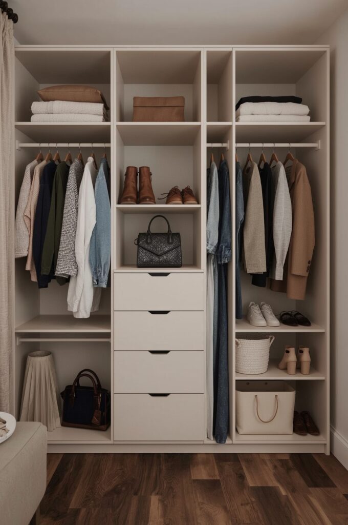 Incorporate Modular Closet Cubes for Flexibility