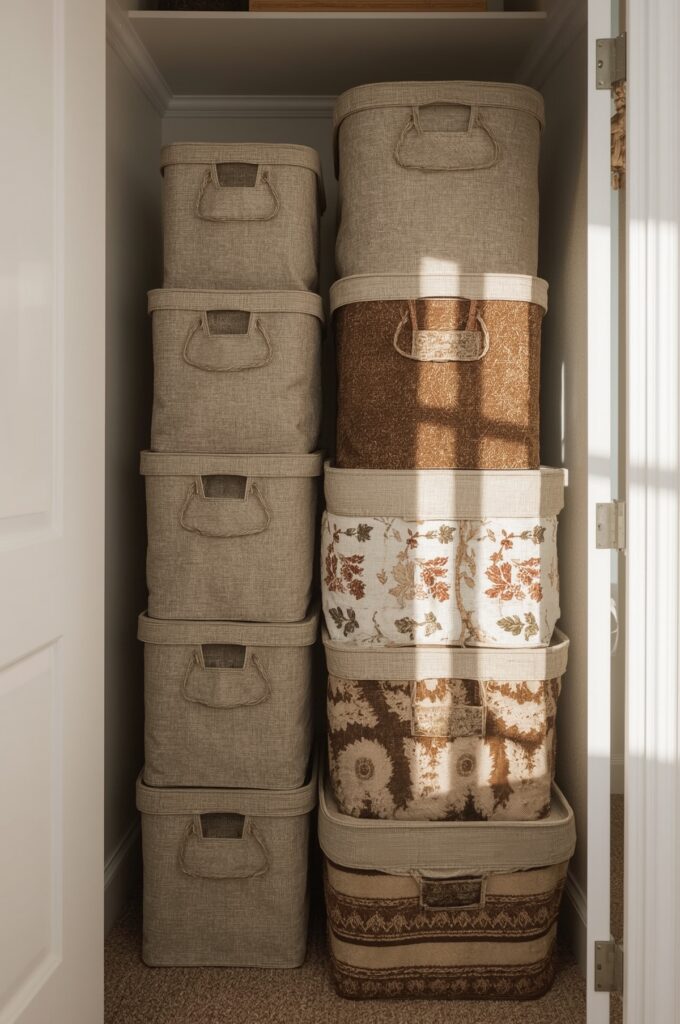Stackable Fabric Bins and Boxes