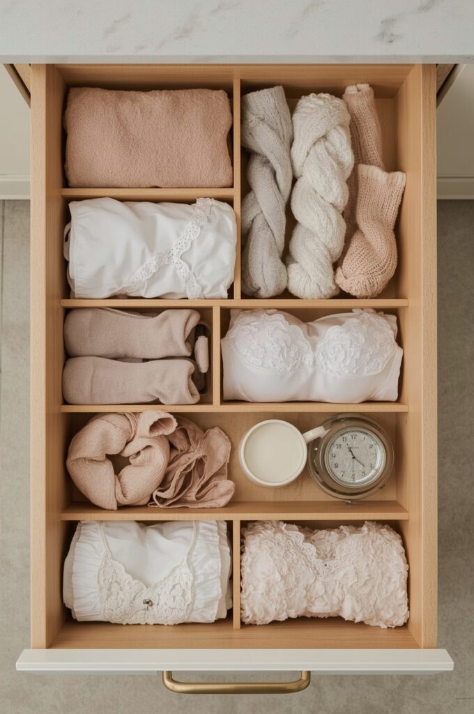 Use Drawer Dividers for Socks and Undergarments