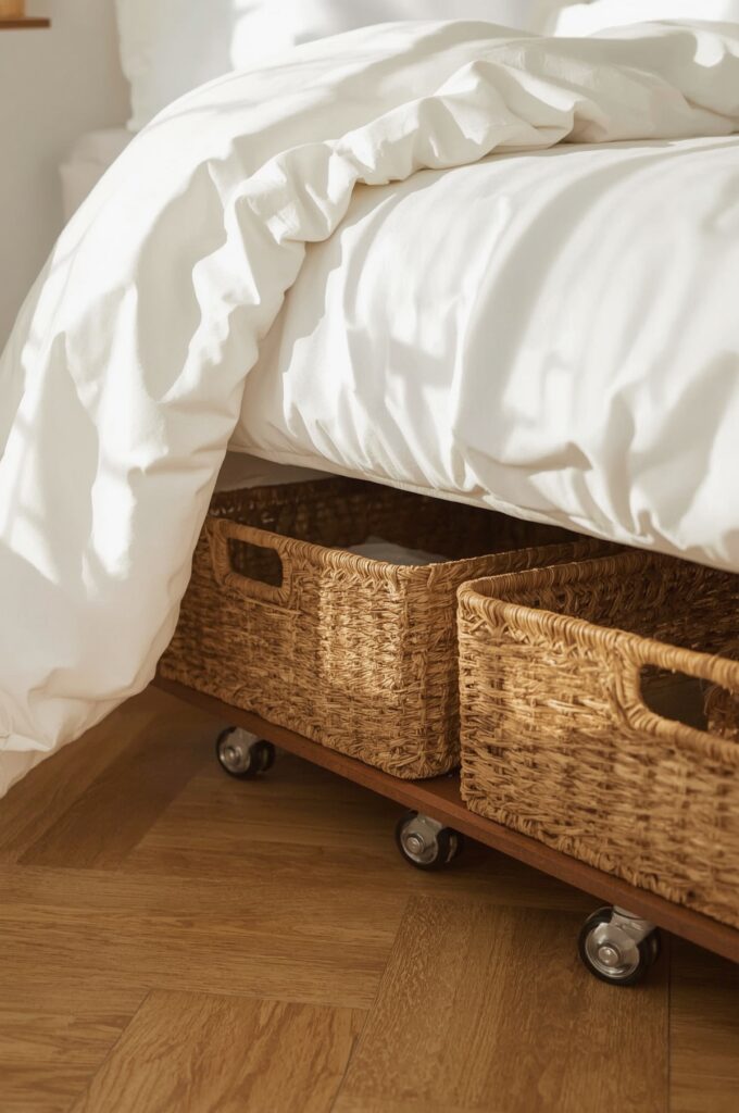 Rolling Under-Bed Storage Baskets