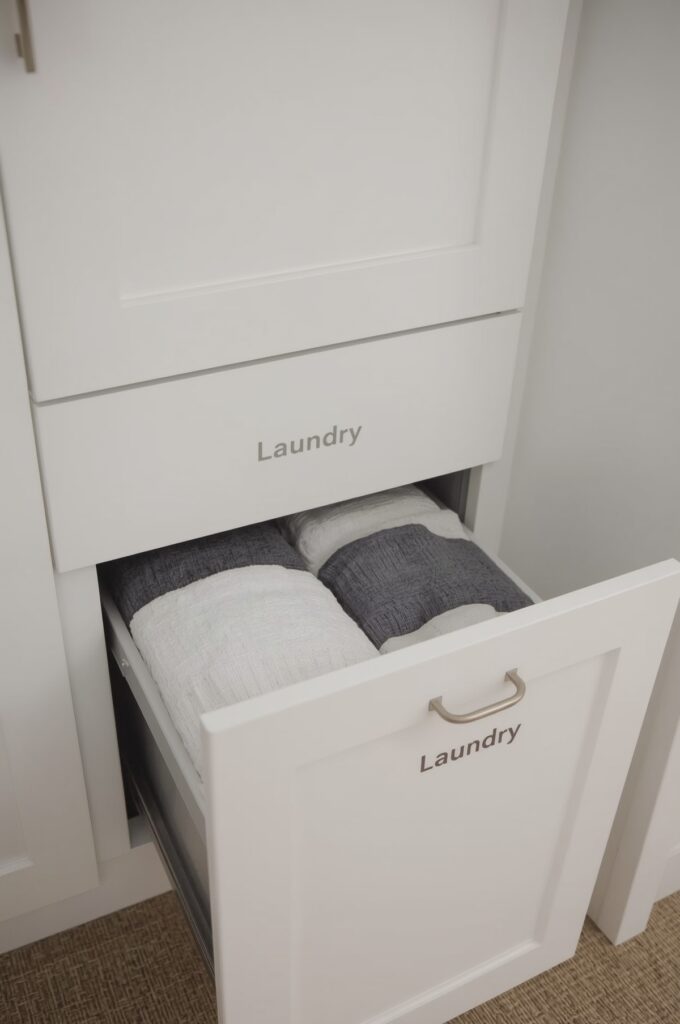 Create a Hidden Laundry Hamper Drawer