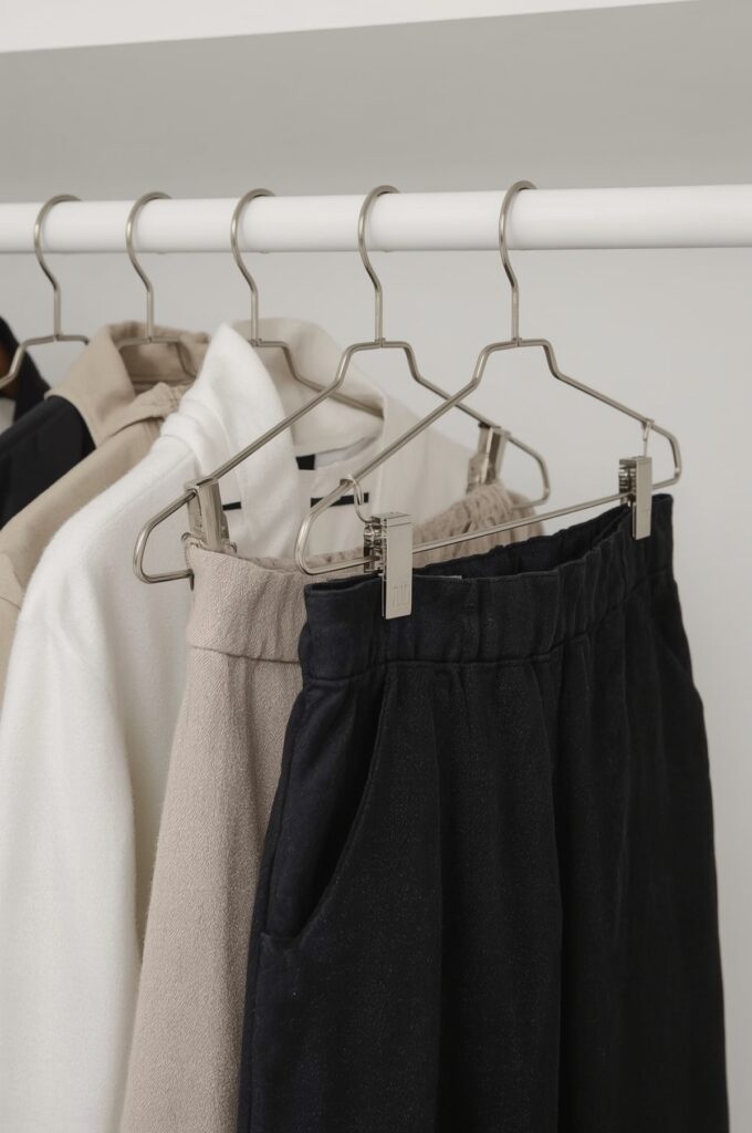 Use Multi-Clip Hangers for Skirts and Pants