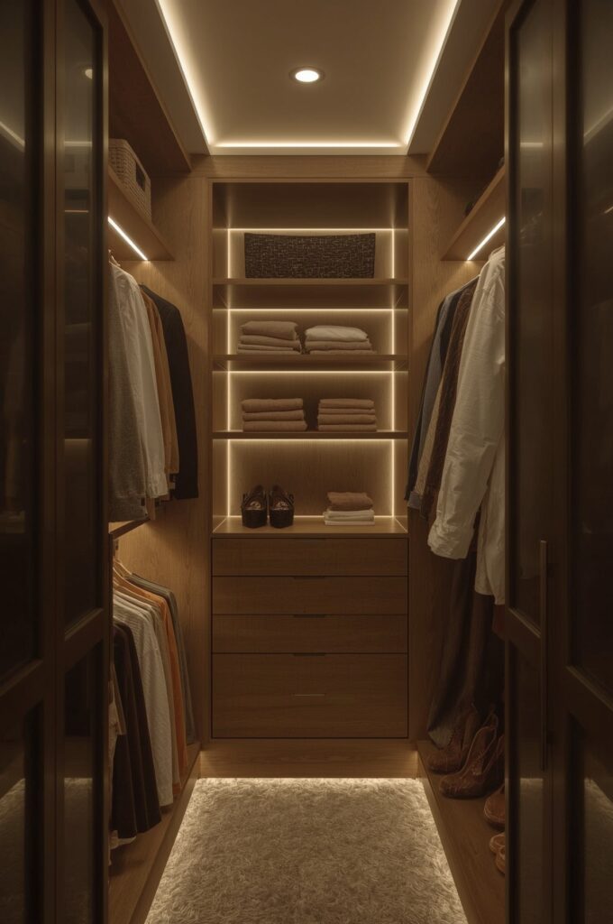 Add Lighting Strips to Dark Closet Spaces