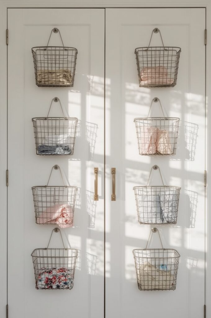 Hanging Baskets on Wardrobe Doors