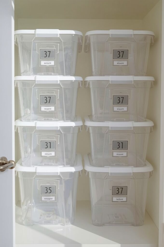Transparent Storage Boxes for Easy Access