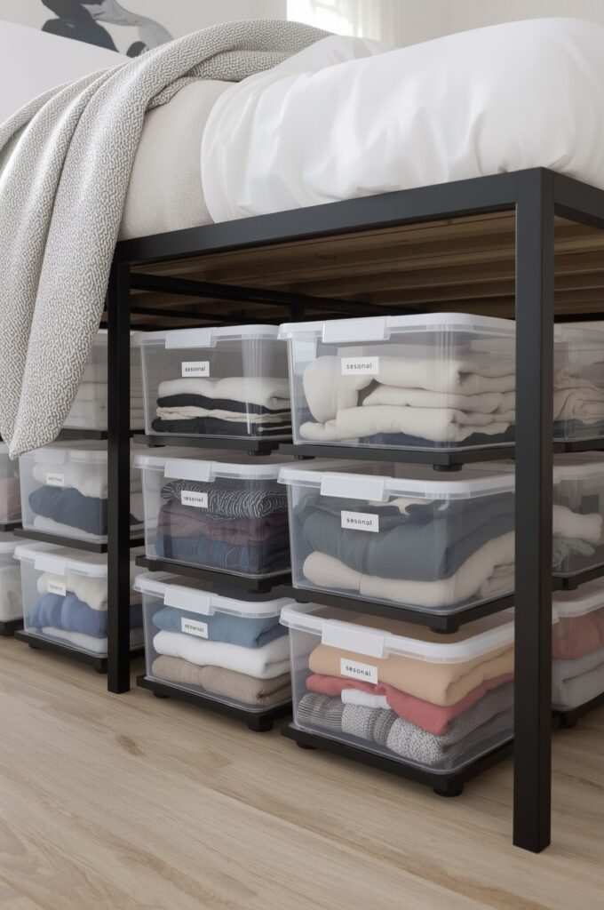 Store Seasonal Clothes in Under-Bed Containers