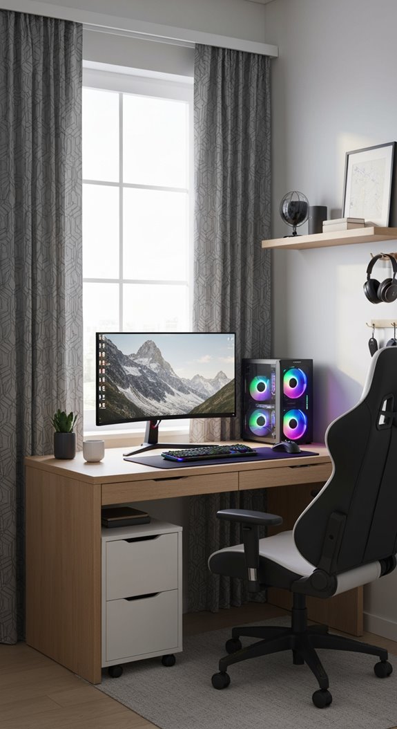 blackout curtains enhance gaming comfort