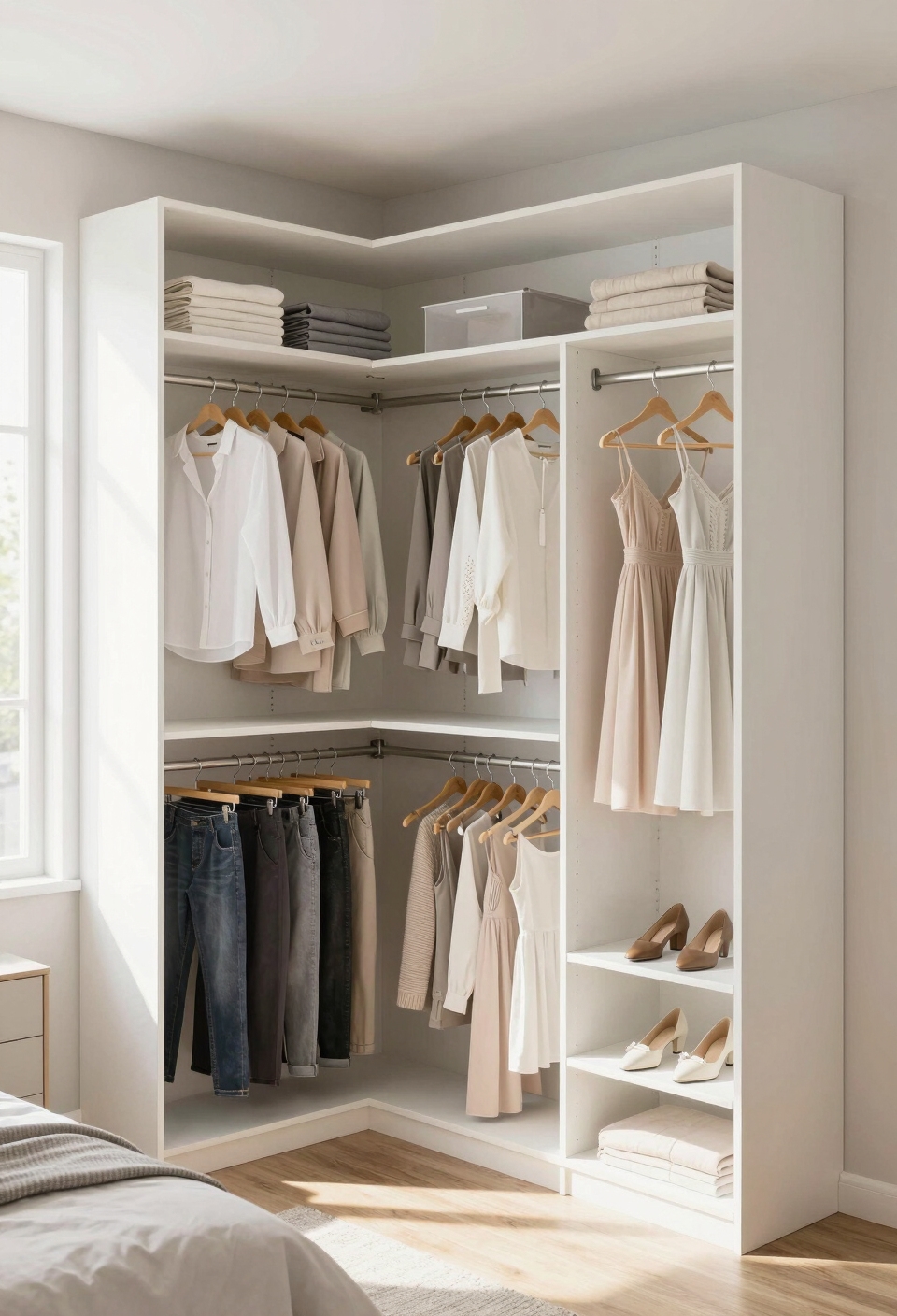 designate areas for clothing