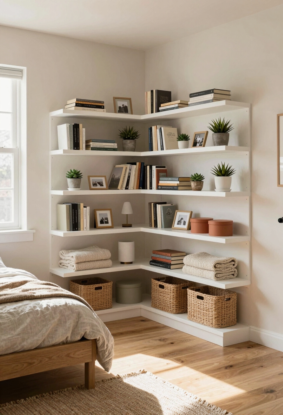 l shaped corner shelving units