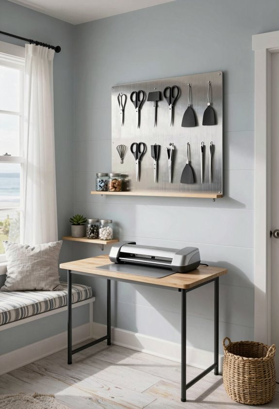 magnetic strip tool organization