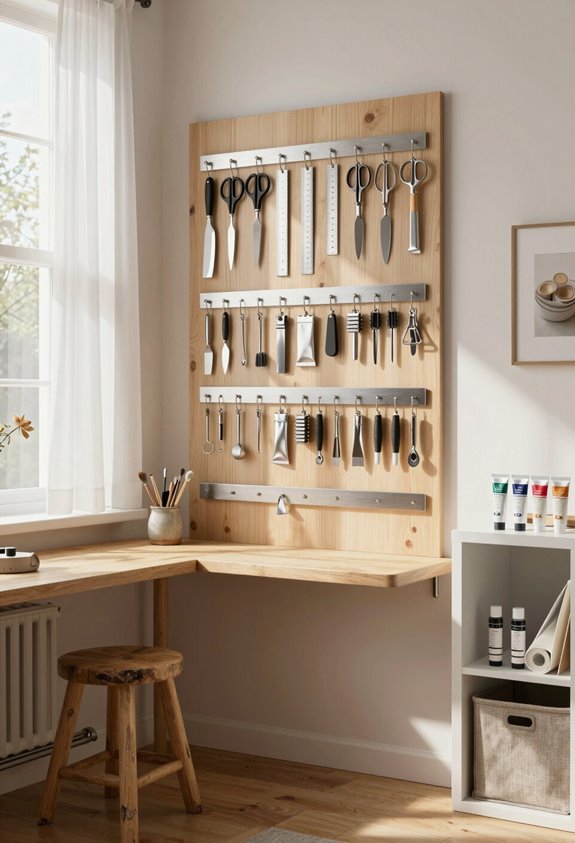 magnetic strips for organization