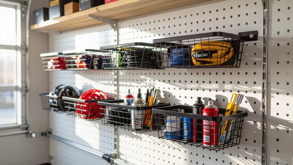 magnetic wall baskets organization