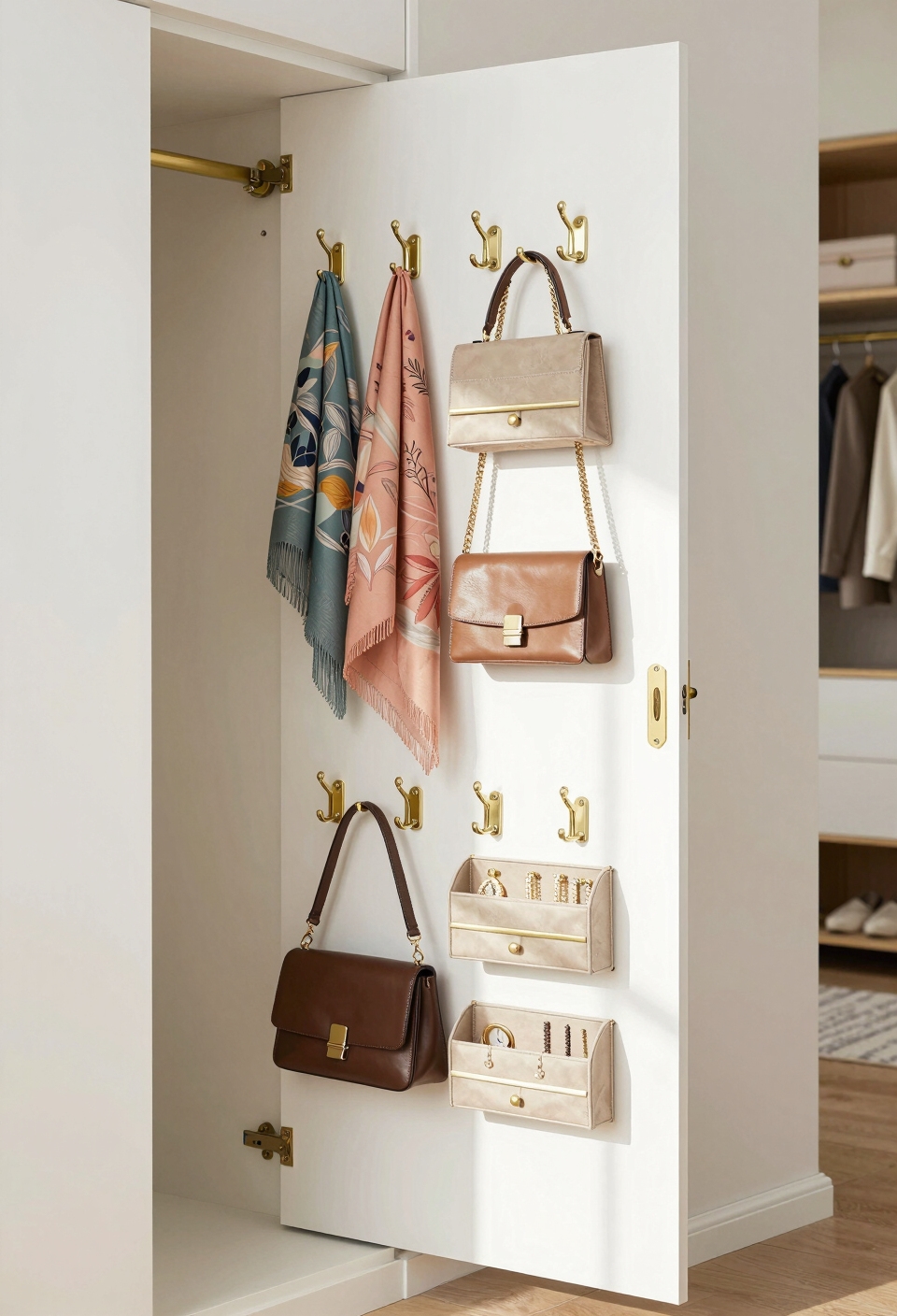 maximize closet door space